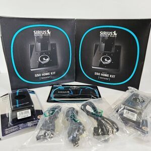 NIB Sirius Satellite Radio S50 Home Kit Set + 2 Leather Case Arm Band PC Cables